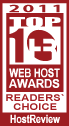 Arvixe Ranks first in HostReview's Readers' Choice Award