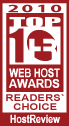 Arvixe Ranks second in HostReview's Readers' Choice Award